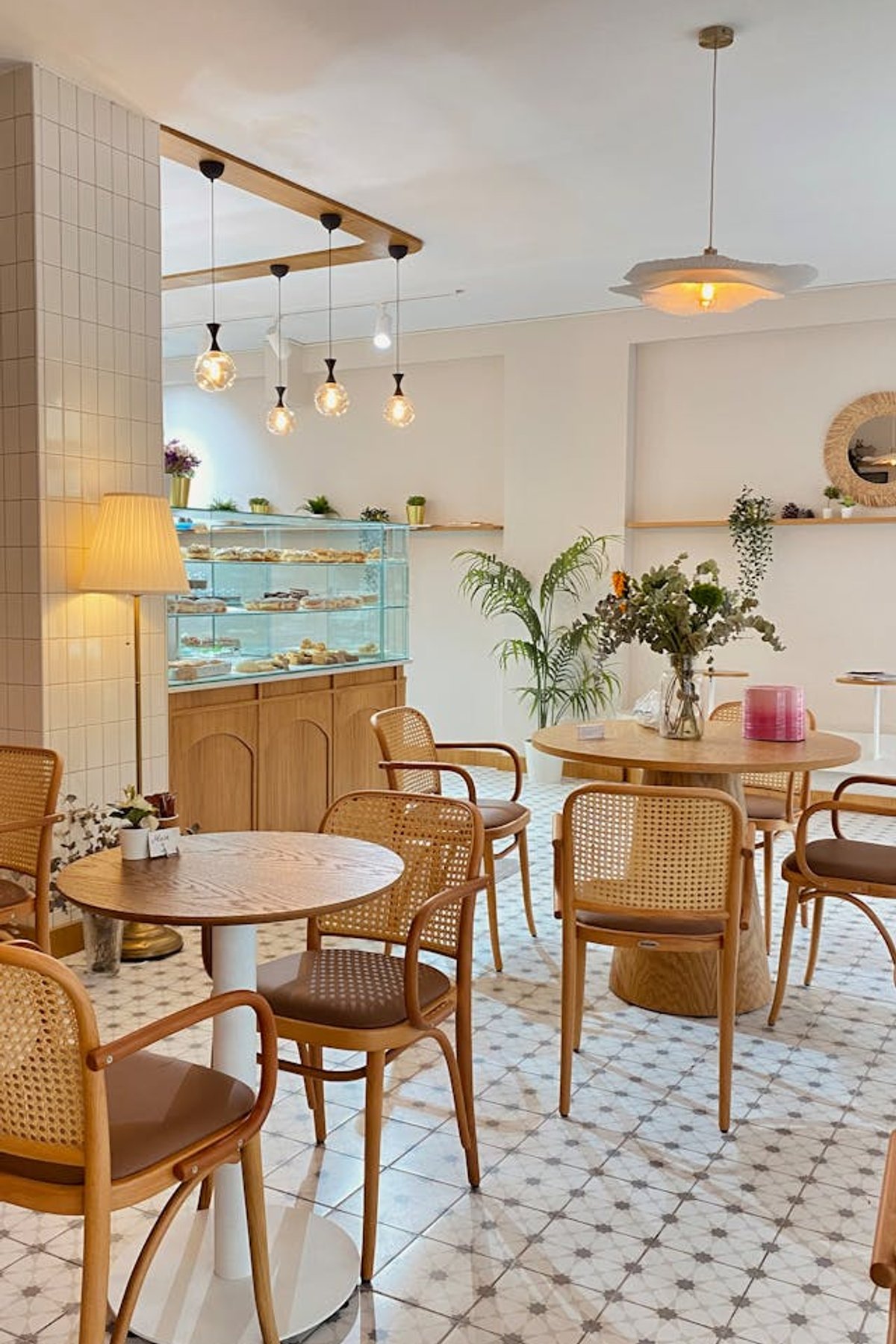 Cozy interior of Citrus Grove Café with warm and inviting seating