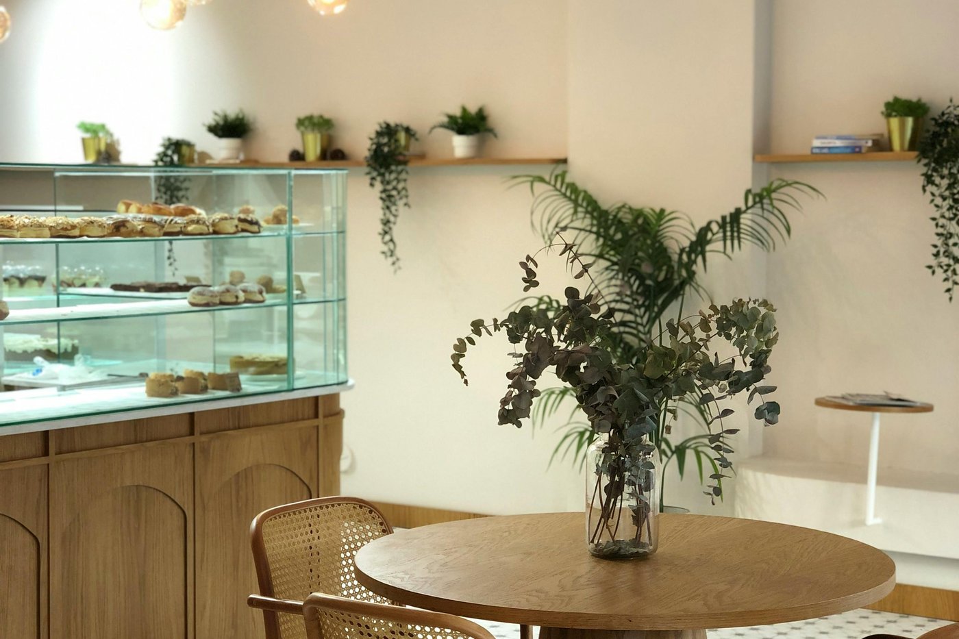 Citrus Grove Café interior with coffee and pastries